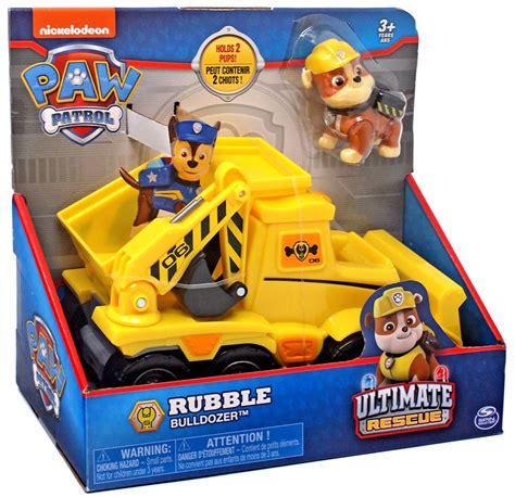 Paw Patrol Ultimate Rescue Rubble Bulldozer Vehicle Figure Spin Master