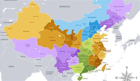 Chinese Administrative Divisions By Size