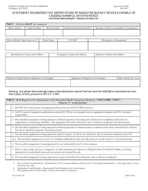 Fcc Form 740 Fill Out Sign Online And Download Printable Pdf