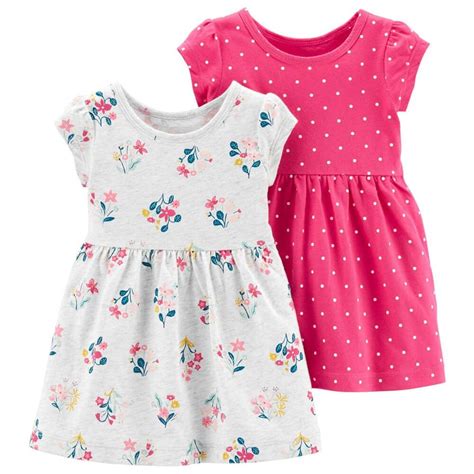 Vestido Carters 2 PeÇas Floral And Polka Toddler Girl Outfits