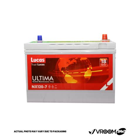 Lucas Ultima Smf Nx120 7l 12v 80ah Dry Cell Battery Vroom Parts