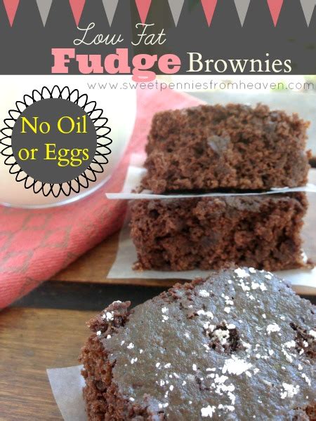 Low Fat Fudge Brownie Recipe With No Oil Or Eggs