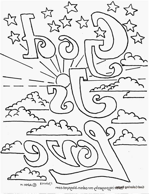 39 God Is Love Printable Coloring Page Febi Art