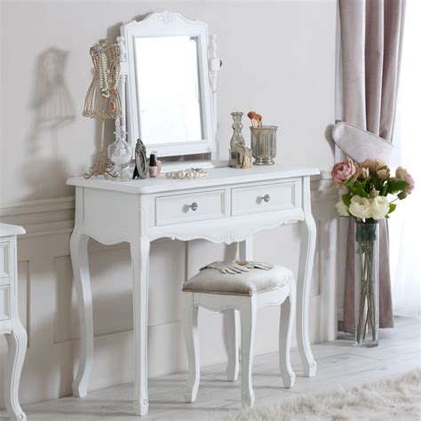 H 741mm x w 1003mm x d 465mm product information technical details. White Dressing Table - Elise White Range | Melody Maison®