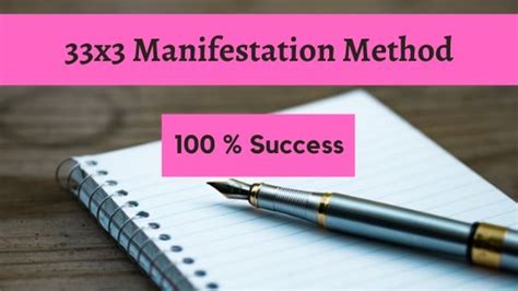 33x3 Manifestation Method With Examples 100 Success