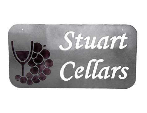 Smw0564 Metal Personalized Wine Cellar Sign Sunriver Metal Works