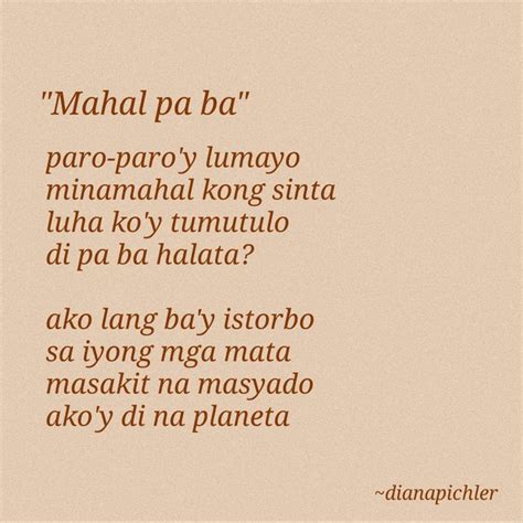 Tanaga Mahal Pa Ba Tagalog Love Quotes Tagalog Quotes Be An