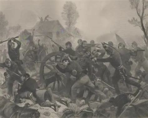 Battle Of Shiloh Recapture Of Artillery By A Portion Of Rosecrans