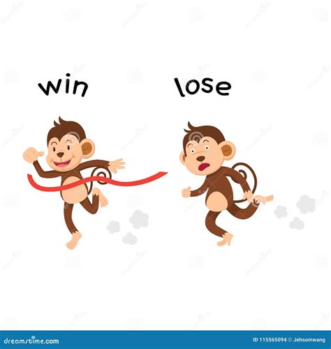 Opposite Win And Lose Stock Vector Illustration Of Learning 115565094