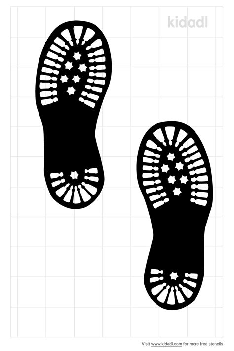 Free Footstep Safety Stencil Stencil Printables Kidadl