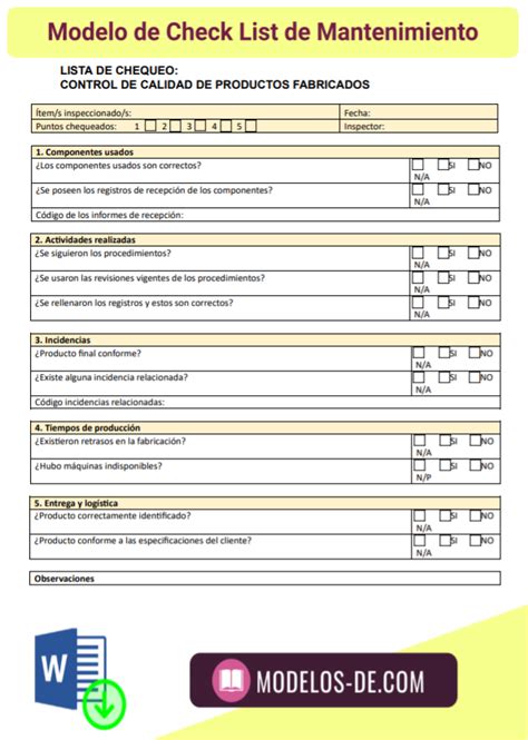 Check List Servicio Cliente Interno Plantilla De Formulario Jotform