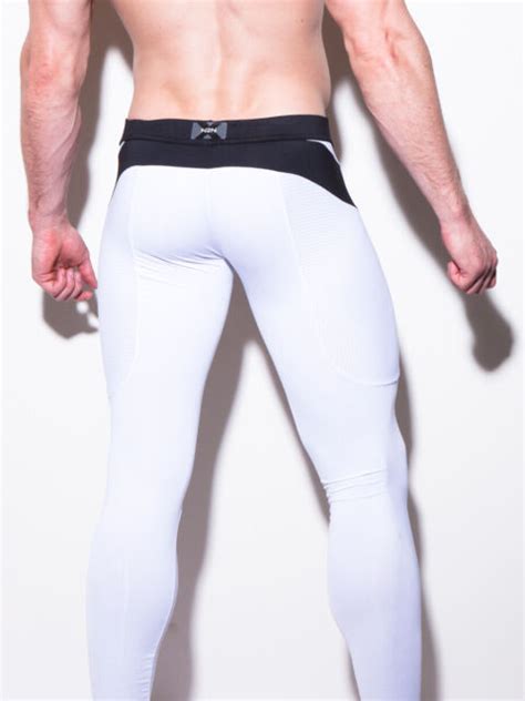 N2n Bodywear Px11 Runner Mens Bulge Enhancing Tights Whiteblack Ebay