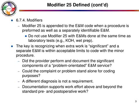 PPT - Title: Modifier 25 - When to Pick Up the Procedure Session: W-5 ...