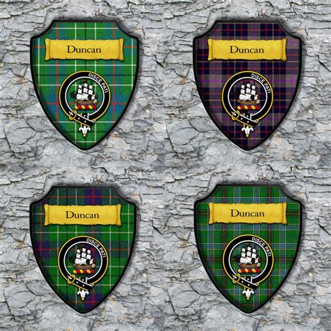 Duncan Shield Plaque With Scottish Clan Coat Of Arms Badge On Etsy