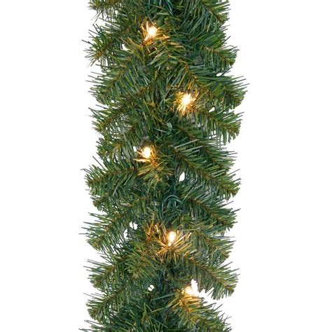 Home Accents Holiday 20 Ft Pre Lit Noble Fir Garland With Clear Lights