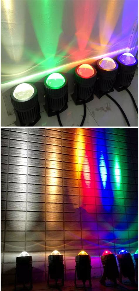 Narrow Beam Led Wall Washer Lamp 10w Rgb Floodlight Outdoor Landscape