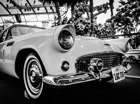 White Vintage Car