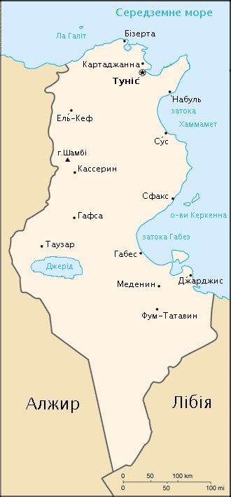 Map Of Tunisia Uk