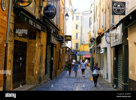 "Rue de la Verrerie" in AixenProvence, France Stock Photo  Alamy