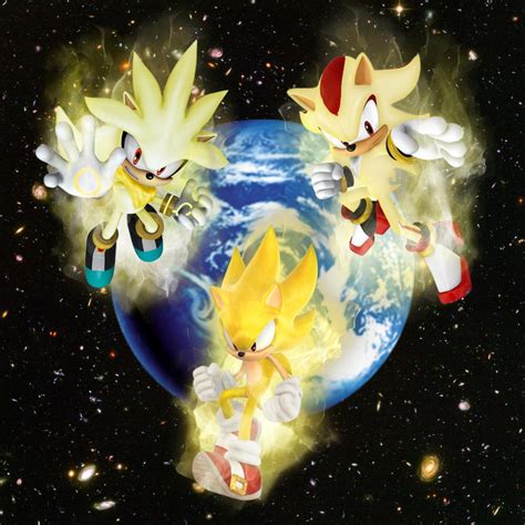 Super Sonic Shadow And Silver By Banjo2015 On Deviantart