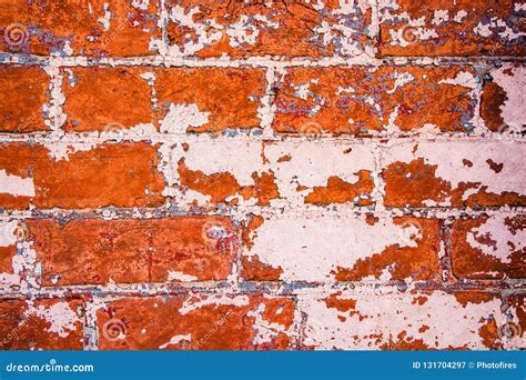 Rusty Old Brick Wall Stock Image Image Of Broken Cleft 131704297
