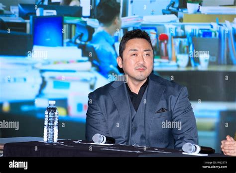 Korean American Actor Ma Dong Seok Also Known As Don Lee Attends A Press Conference For New