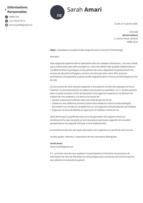 Exemple Lettre De Motivation Aide Soignante Ehpad Hôpital