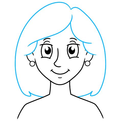 how to draw cartoon woman really easy drawing tutorial