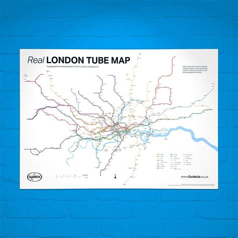 Buy Real London Tube Map Poster A Geographical Representation Of The