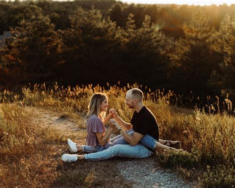Sunset Engagement Session In Ontario Countryside