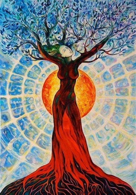 Pin Von Kat Seneca Auf The Goddess Within Gemälde Baum Des Lebens