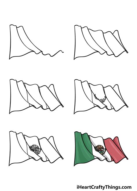 How To Draw The Mexican Flag Eagle Step By Step