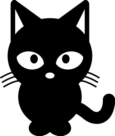 Cat (631 images) 1/32 pages. Clipart - Black Cat (black-and-white)