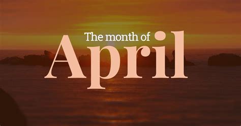 April Fourth Month Of The Year