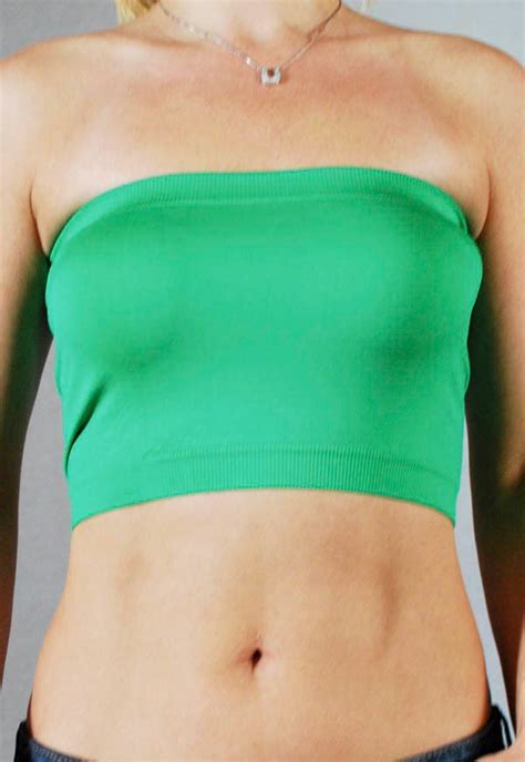 Seamless Strapless Crop Tube Top Spandex Dancer 1 Size Fits Most Sexy