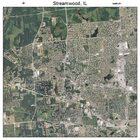 Aerial Photography Map Of Streamwood Il Illinois