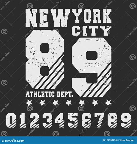 New York City T Shirt Print Design Stock Vector Illustration Of
