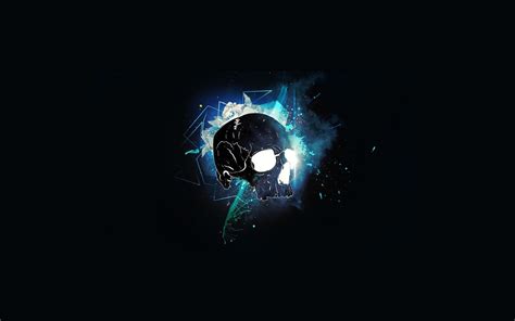 Maybe you would like to learn more about one of these? Black and teal human skull digital art, skull HD wallpaper ...