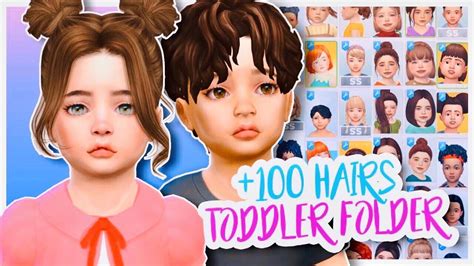 100 Toddler Hairs Cc Folderlink 🌈 The Sims 4custom Content Showcase