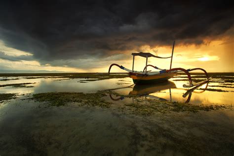 Wallpaper Sunlight Landscape Boat Sunset Sea Water Shore