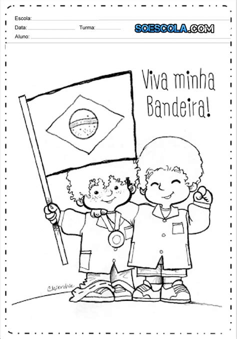 Desenhos Dia Da Bandeira Para Colorir E Imprimir — SÓ Escola