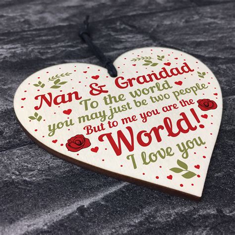 Check spelling or type a new query. Special Nan And Grandad Gift Wooden Heart Grandad Nan ...