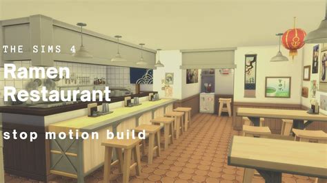The Sims 4 Ramen Restaurant No Cc Stop Motion Build Youtube