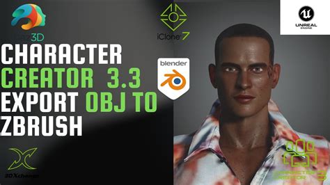 Character Creator 33 Export Obj To Zbrush Tutorial Youtube