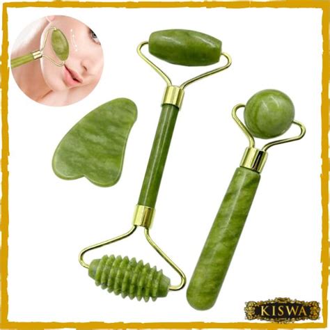buy 3 piece facial jade roller with gua sha at lowest price in pakistan