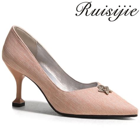 Ruisijie New Style Fashion High Heel Appointment Pointed Toe Summer And Spring Shallow Mouth