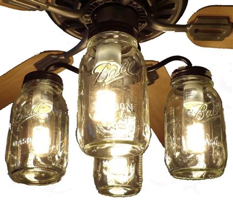 Mason Jar Ceiling Fan Light Kit New Quart Jars The Lamp Goods Quart