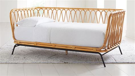 Sunshine on a cloudy day. Rattan Twin Daybed + Reviews | Crate and Barrel | Rattan ...