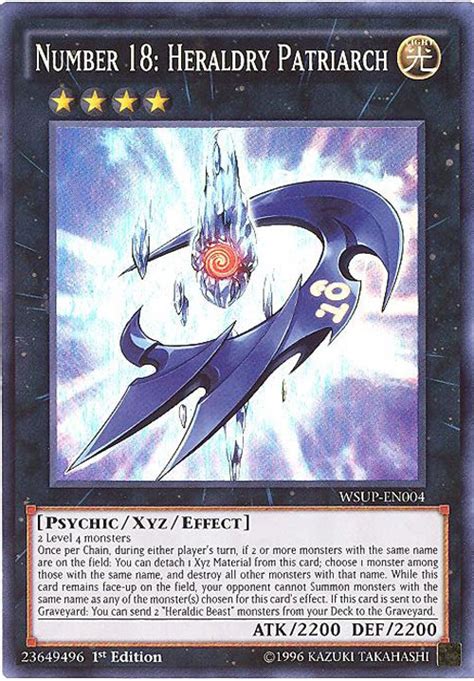 Check spelling or type a new query. Yu-Gi-Oh Card - WSUP-EN004 - NUMBER 18: HERALDRY PATRIARCH ...