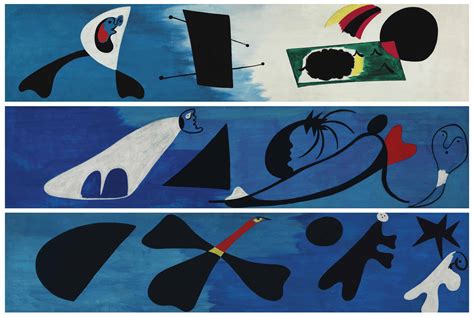 Joan Miro 1893 1983 Mural I Mural Ii Mural Iii Christies